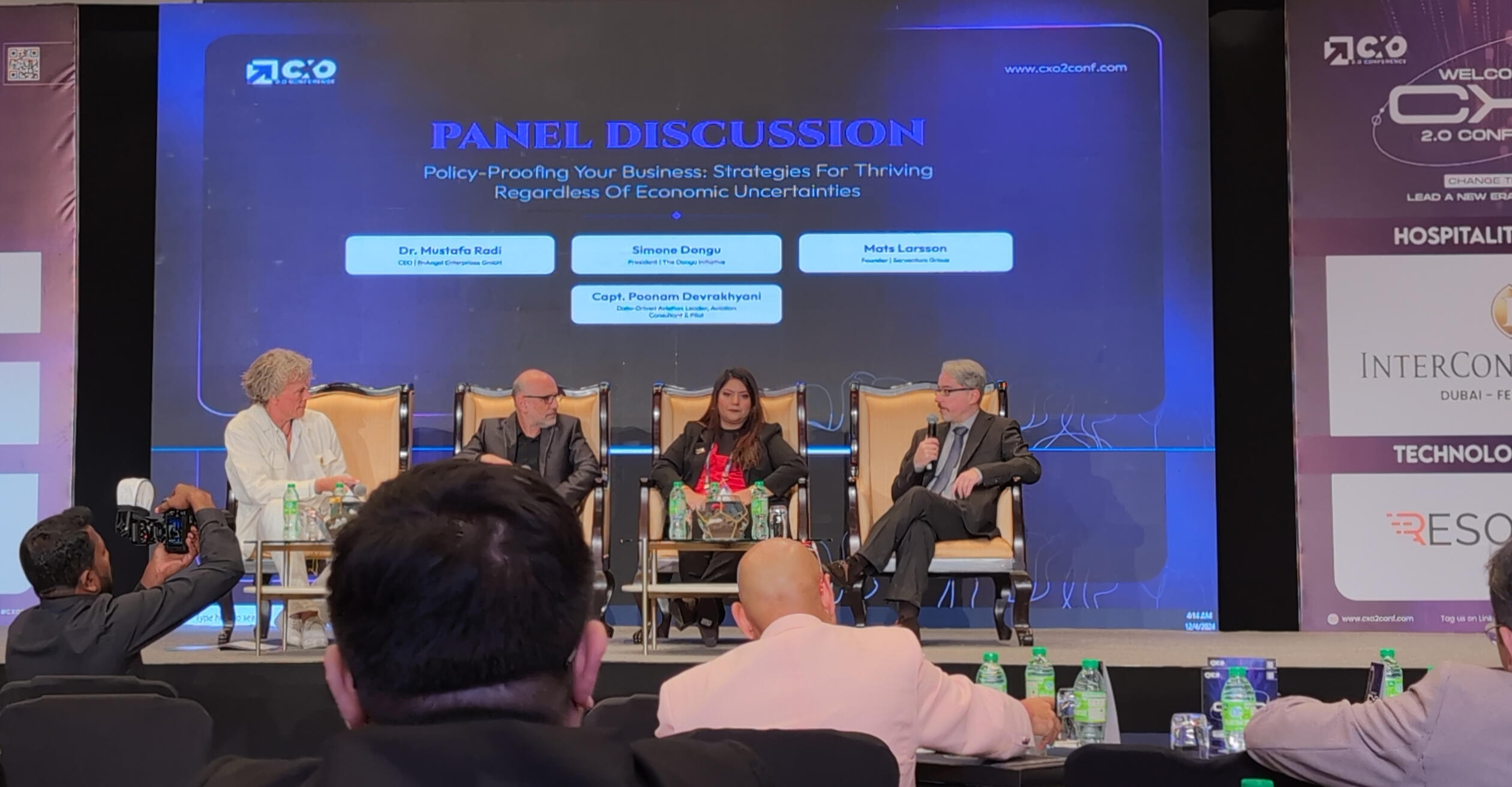 Simone Dongu interviene come panelist sulla leadership nell’evento “Policy Proofing Your Business” a Dubai, in occasione della CXO 2.0 Conference.